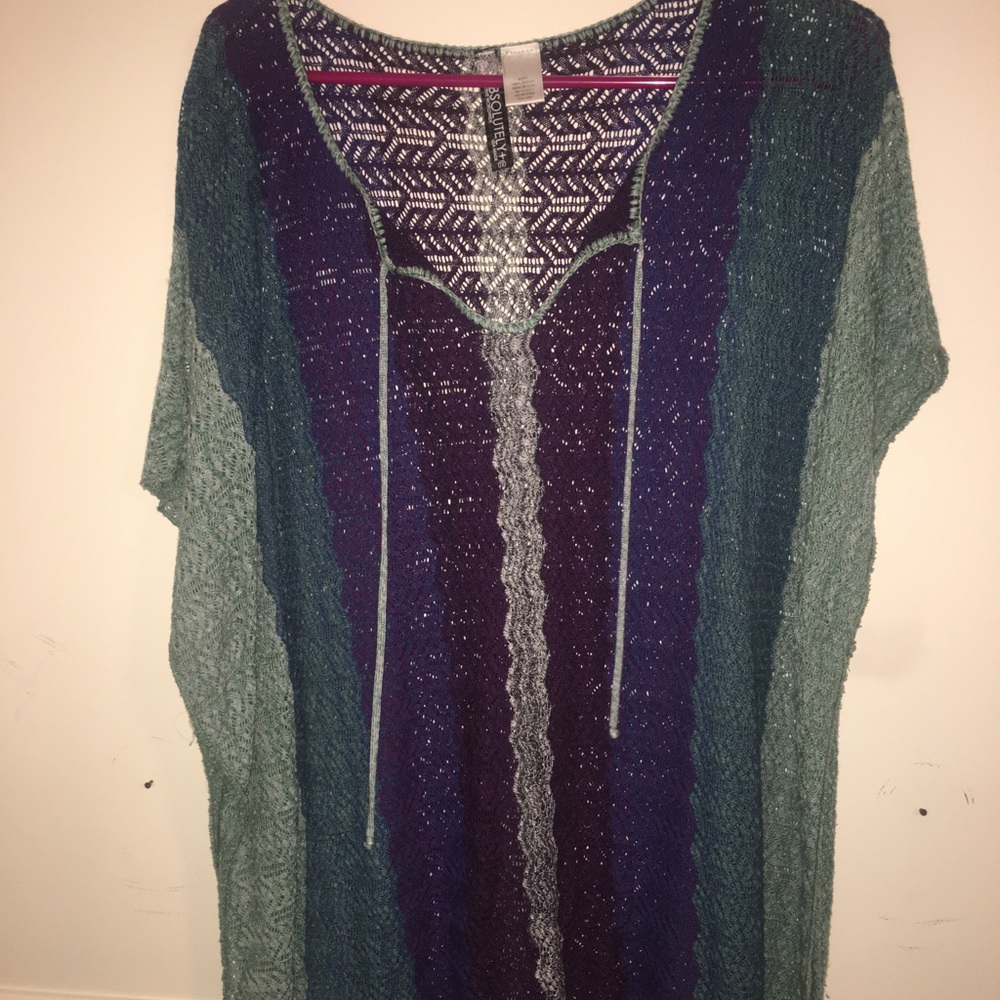 Light knit, see through summer cover up - size 1X